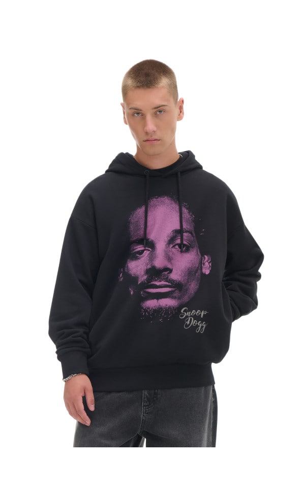 Bluză neagră cu glugă Snoop Dogg Culoare negru - CROPP - 030AY-99X
