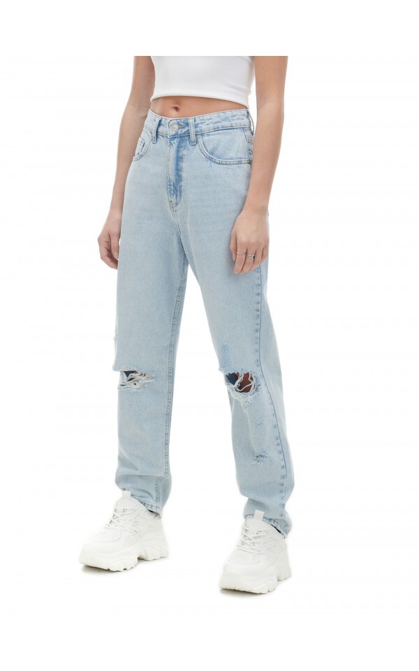 Джинси мом Колір блідо-блакитний - CROPP - 0376Z-05M
