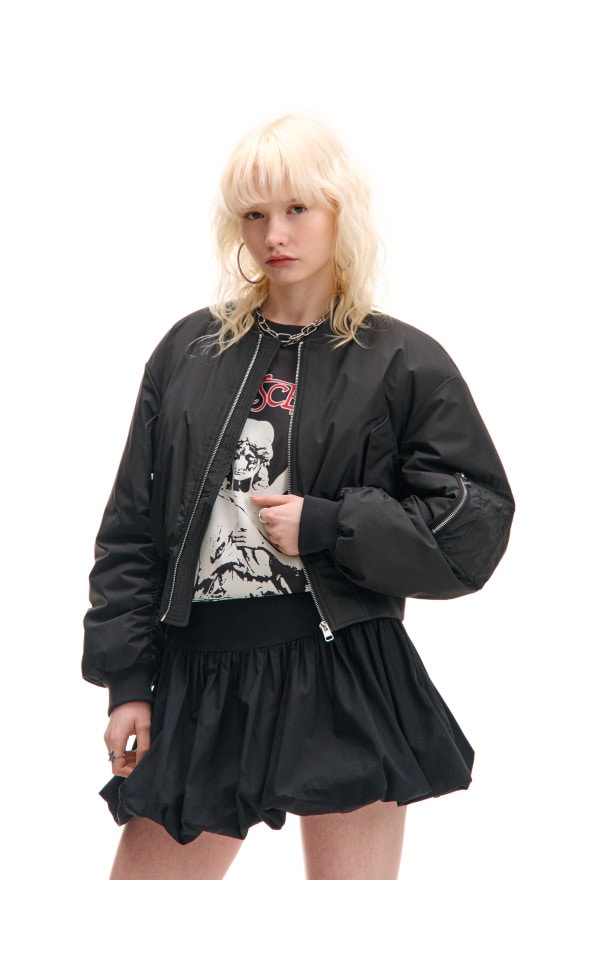 Czarna sportowa kurtka - CROPP - 090CV-99X