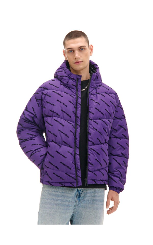 Geacă matlasată cu glugă Culoare violet-prună - CROPP - 099AT-48X