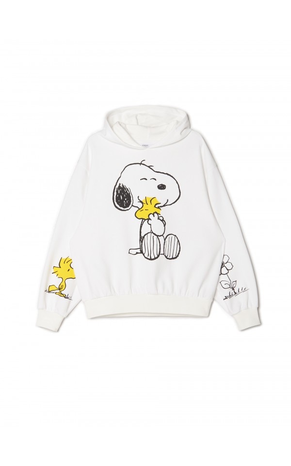 Hanorac Snoopy Culoare alb - CROPP - 1817S-00X