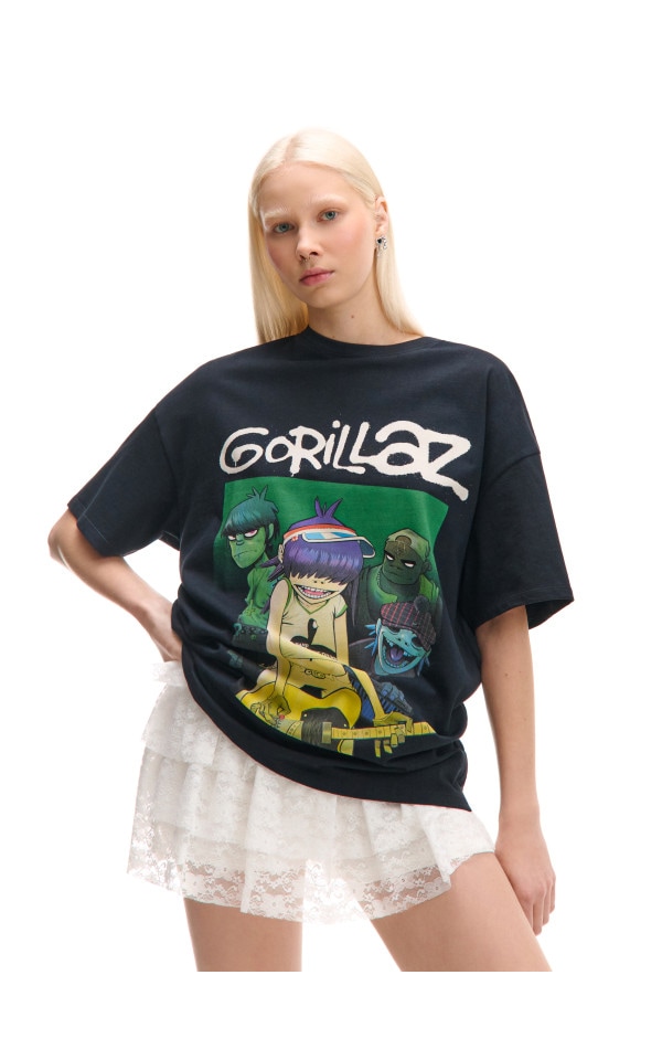 G-RAP/SCRAPPY G プロモ Tricou negru cu imprimeu Gorillaz Culoare negru - CROPP - 269CV-99X