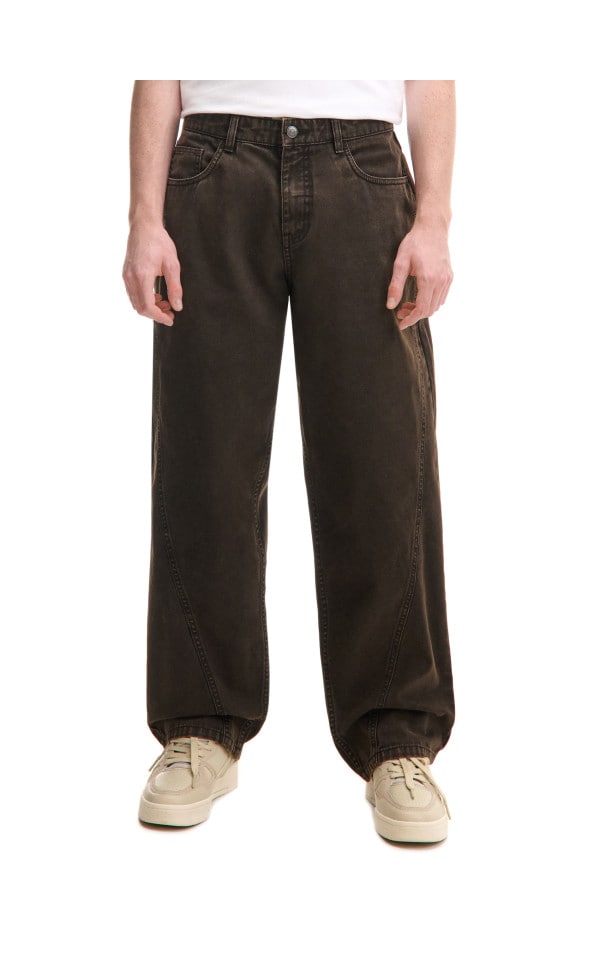 Spodnie loose z dekoracyjnymi przeszyciami - CROPP - 473DE-89X