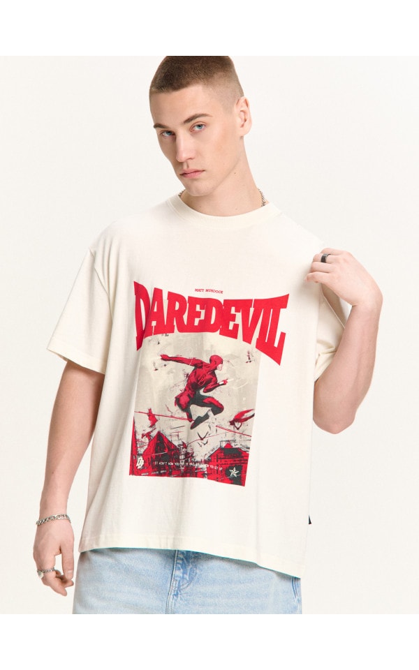 Футболка з принтом Daredevil Колір кремовий - CROPP - 525HY-01X