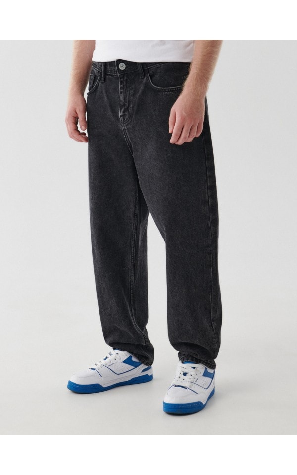 Czarne jeansy balloon - CROPP - 5637N-90J