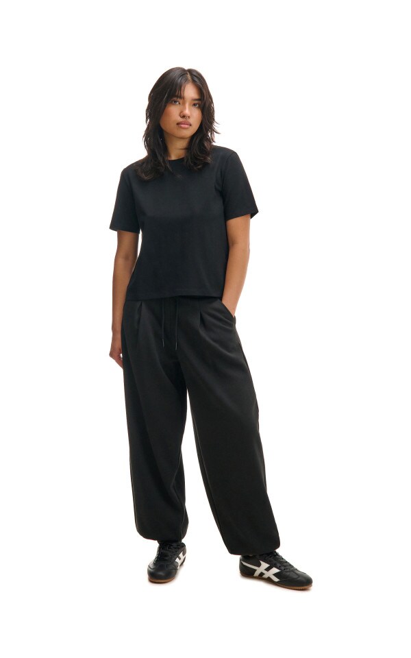 user_a9427d36　 Czarna koszulka oversize - CROPP - 592FO-99X