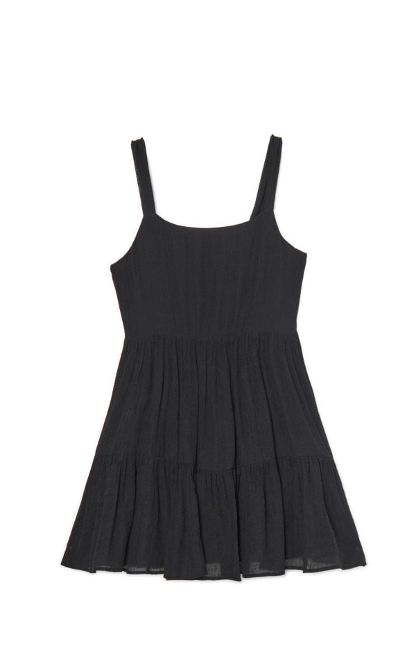 Krepowana czarna sukienka - CROPP - 606CT-99X