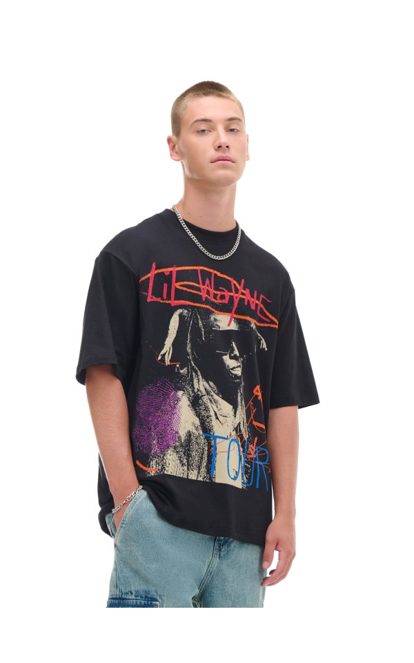 Tricou negru cu imprimeu Lil Wayne Culoare negru - CROPP - 620AT-99X