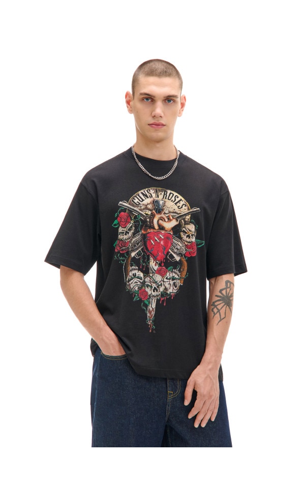 Tricou cu imprimeu Guns N' Roses Culoare negru - CROPP - 621AT-99X