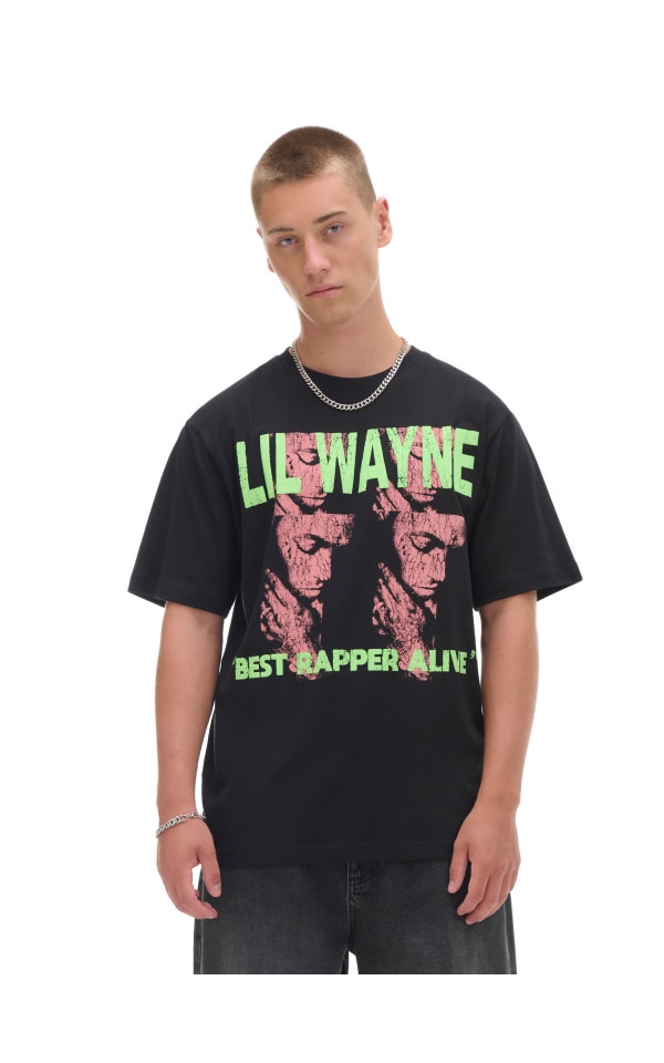 Tricou cu imprimeu Lil Wayne Culoare negru - CROPP - 627AT-99X