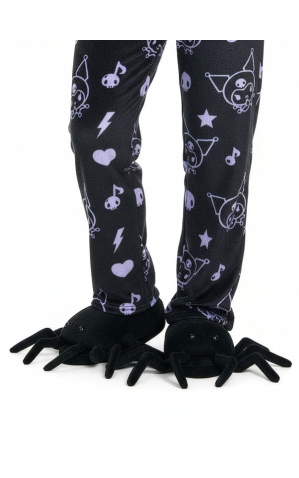 Czarne kapcie w kształcie pająków - CROPP - 636FZ-99X