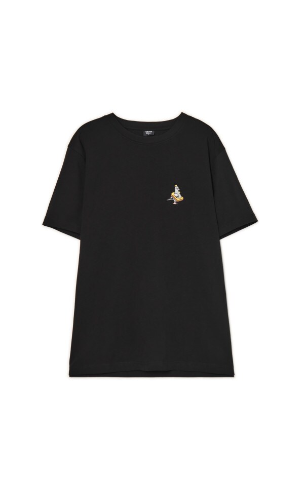 【TIE.ME】button up T-shirt Biały T-shirt z Metallicą - CROPP - 006DF-00X