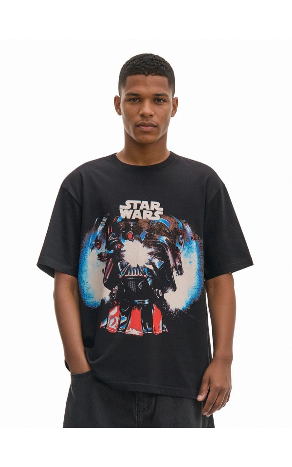 Czarna koszulka Star Wars - CROPP - 706FN-99X