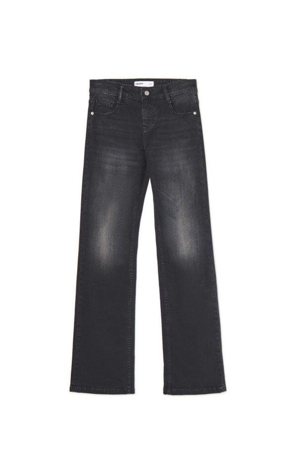 Czarne jeansy bootcut z efektem sprania - CROPP - 775FK-99M