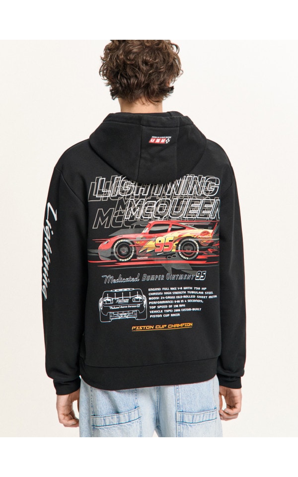 Чорне худі з принтом Lightning McQueen Cars Колір чорний - CROPP