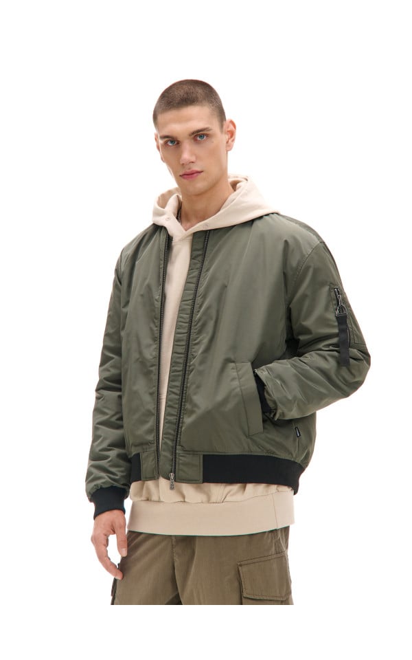 【一部予約！】 verde-oliv Culoare bomber Geacă - 8922Y-91X - CROPP バッグ